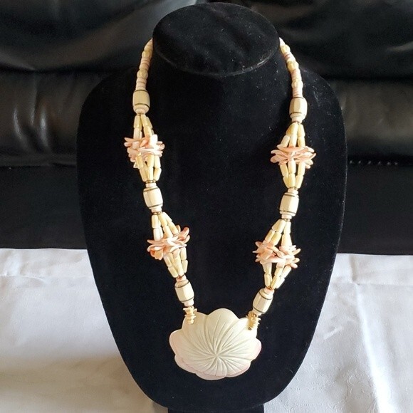 Jewelry - Radiant Mother of Pearl Shell Pendant Necklace - Distinctive Coastal Find